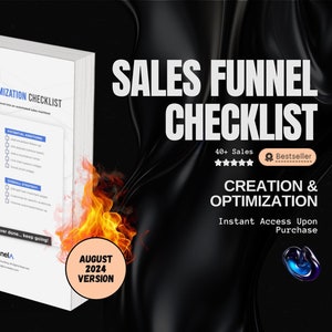 Modelo de funil de vendas e lista de verificação: geração de leads, conversão de e-commerce, recursos de marketing digital, guia de ferramentas de negócios online