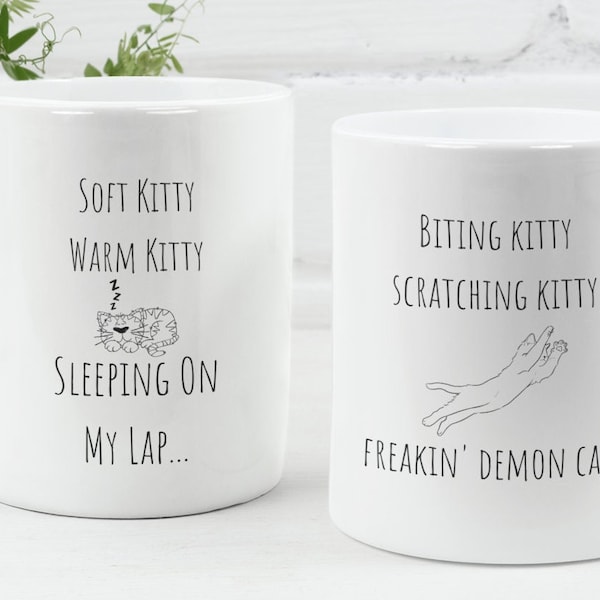 Funny Cat Mug, Soft Kitty, Warm Kitty, Surprise Ending, Cat Mom Gift, Cat Dad Mug, Big Bang With A Twist, Funny Animal Lover's Gift Mug