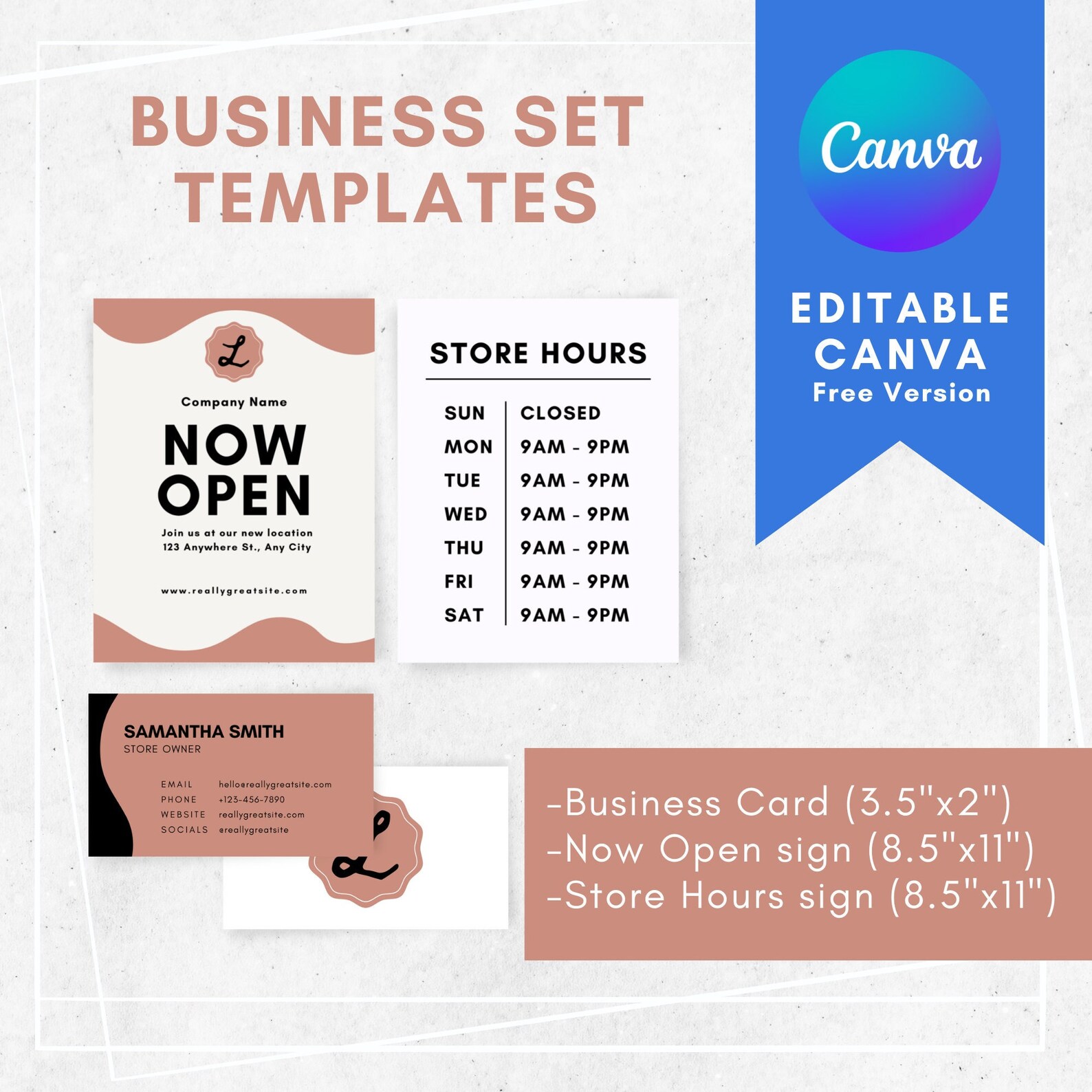 Business Set Templates - 8.5