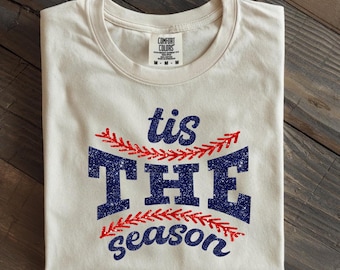 Tis the Season Baseball T-shirt | Sporty Holiday Typography