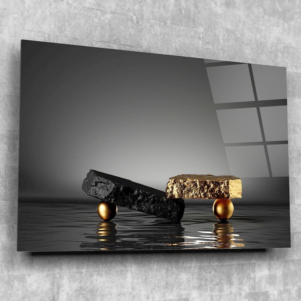 Black and Gold Wall Art for Office - Etsy