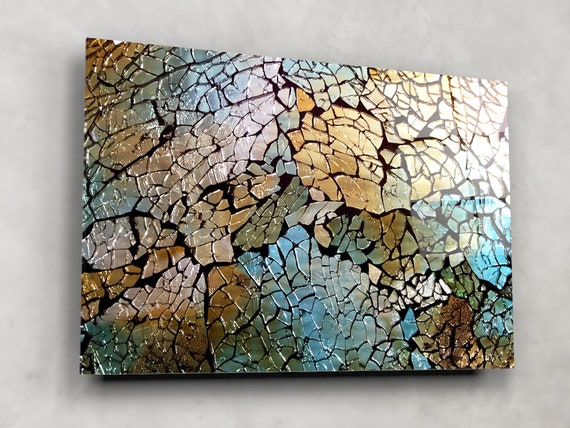 Broken glass mosaic Canvas Gallery Wraps, gift idea, wall art