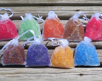 Scented Aroma Beads 1 ounce in Organza Bag.  Strong Scent.  New Fragrances.