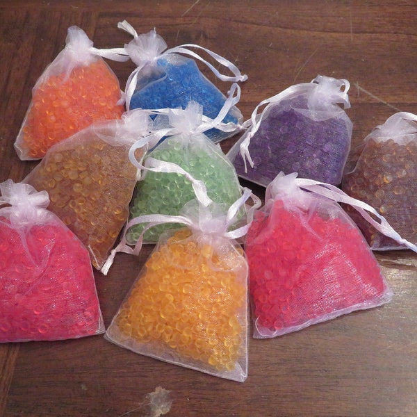 Five 1oz Organza Bags With Scented Aroma Beads  Your choice of any 5 fragrances