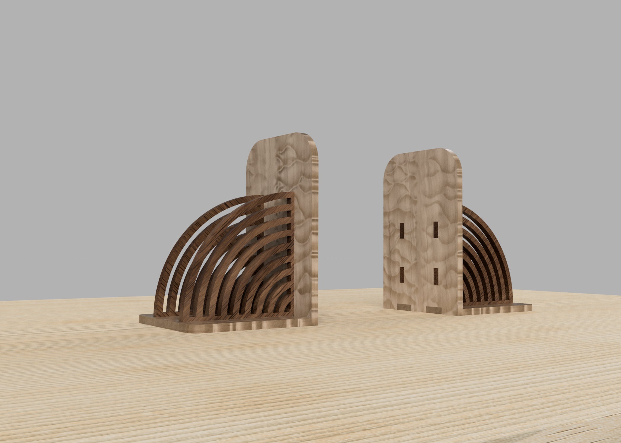 Laser Cut Book End Pattern - Modern Bookend Vector Files - Dxf, Eps ...