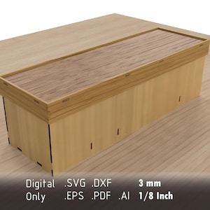 Caja para botellas de vino cortada a láser - Archivos vectoriales digitales para corte (formatos dxf y SVG) - Soporte para botellas de vino de tamaño estándar