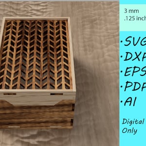 Decorative Laser Cut Box with Intricate Design: Vector Files for Laser Cutting