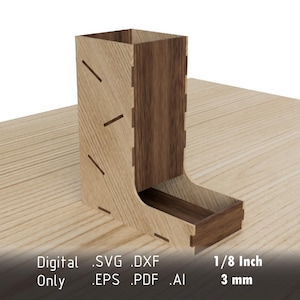 Laser Cut Dice Roller - Vector Pattern for Laser Cutting - dxf, ai, pdf, svg