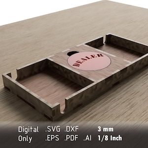 Laser Cut Digital Playing Card Box - Poker Card Box - Vector File for Cutting