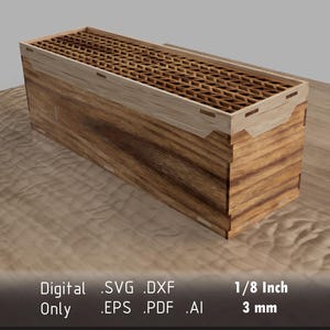 Laser Cut Wine Bottle Box - Vector Files - Wine Gift Box - dxf, svg, pdf, ai