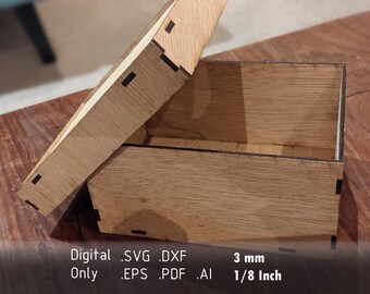 Laser Cut Box Pattern - 150 x 100 x 70 mm - dxf-svg-eps-pdf-ai