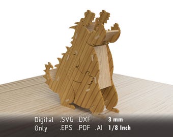 Dragon Dice Roller Laser Cut Files for D&D, Tabletop Gaming. .125" and 3mm, Tight and Loose Fitting, Multiple Formats.