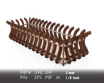 Stylish Orchid Holder - Laser Cut Pattern - Vector Files for Laser Cutting - dxf, ai, eps, svg, pdf