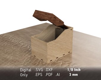 Laser Cut Recipe Card Organizer for 3x3 Cards - Vector Files - DXF, EPS, PDF