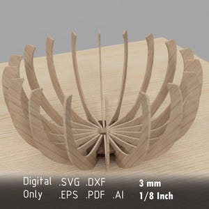 Elegant Fruit Bowl Holder - Laser Cutting Files - Vector Template - dxf, ai, svg, pdf, eps