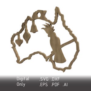 Laser Cut Australian Christmas Ornaments - 10 Piece Set - Vector Files for Laser Cutting - dxf, svg, eps, ai
