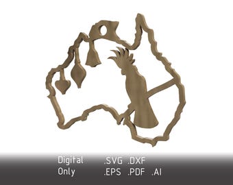 Laser Cut Australian Christmas Ornaments - 10 Piece Set - Vector Files for Laser Cutting - dxf, svg, eps, ai