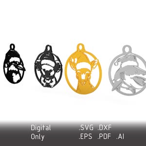 Christmas ornaments, Australian animals, digital files, holiday decoration, Kangaroo, Echidna, Emu, Kookaburra, Cockatoo, Koala,  Sea Turtle