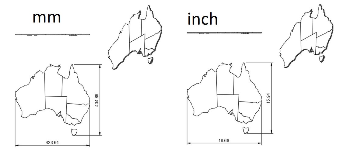 Australia Wood Wall Map Laser Cut Files dxf svg pdf Etsy