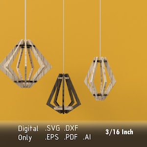 Laser cut air plant hangers - Vector files for small plant wall art - dxf, svg, pdf, eps, ai