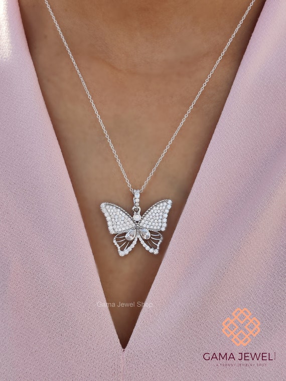 ネックレス・ペンダント JLORIA BUTTERFLY PENDANT SILVER 925 Sterling Silver Butterfly Necklace, Sterling Silver