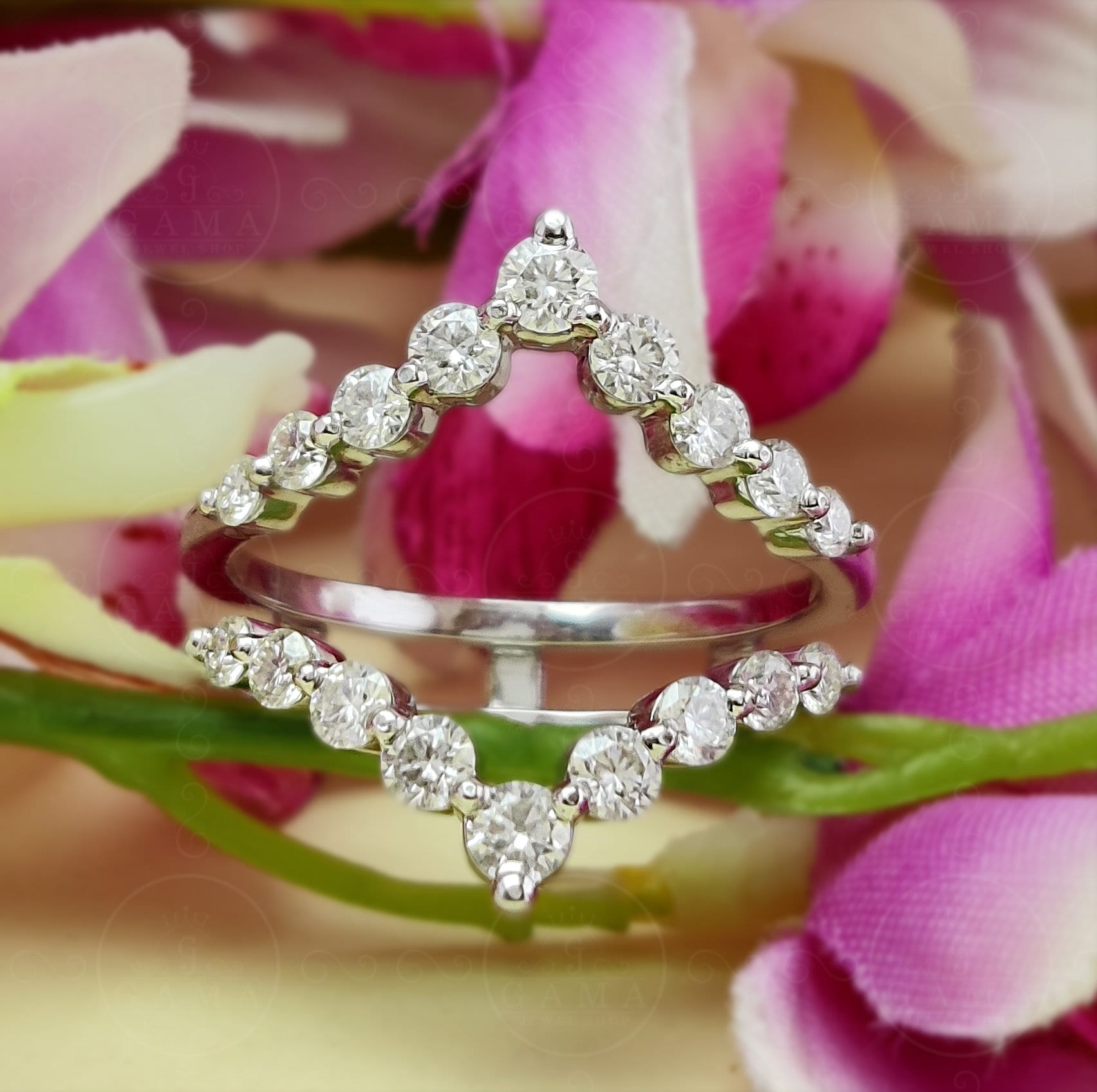 Double Curved Wedding Band Ring Guards for Women Moissanite - Etsy