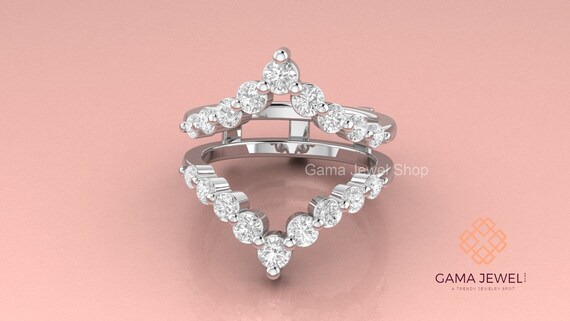 Double Curved Wedding Band Ring Guards for Women Moissanite - Etsy