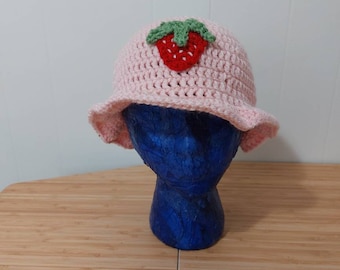 Strawberry bucket hat