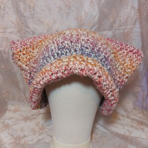 oversize cat ear hat striped