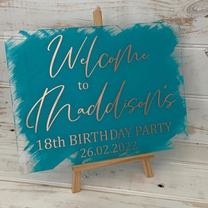 Acrylic Birthday Party Sign | Event Sign | Welcome Sign | Wedding Sign