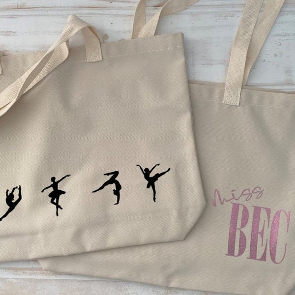 Dance Bag | Teacher Tote Bags | Coach Tote Bag | Personalised Tote Bags | Multiple Designs | Design your Own