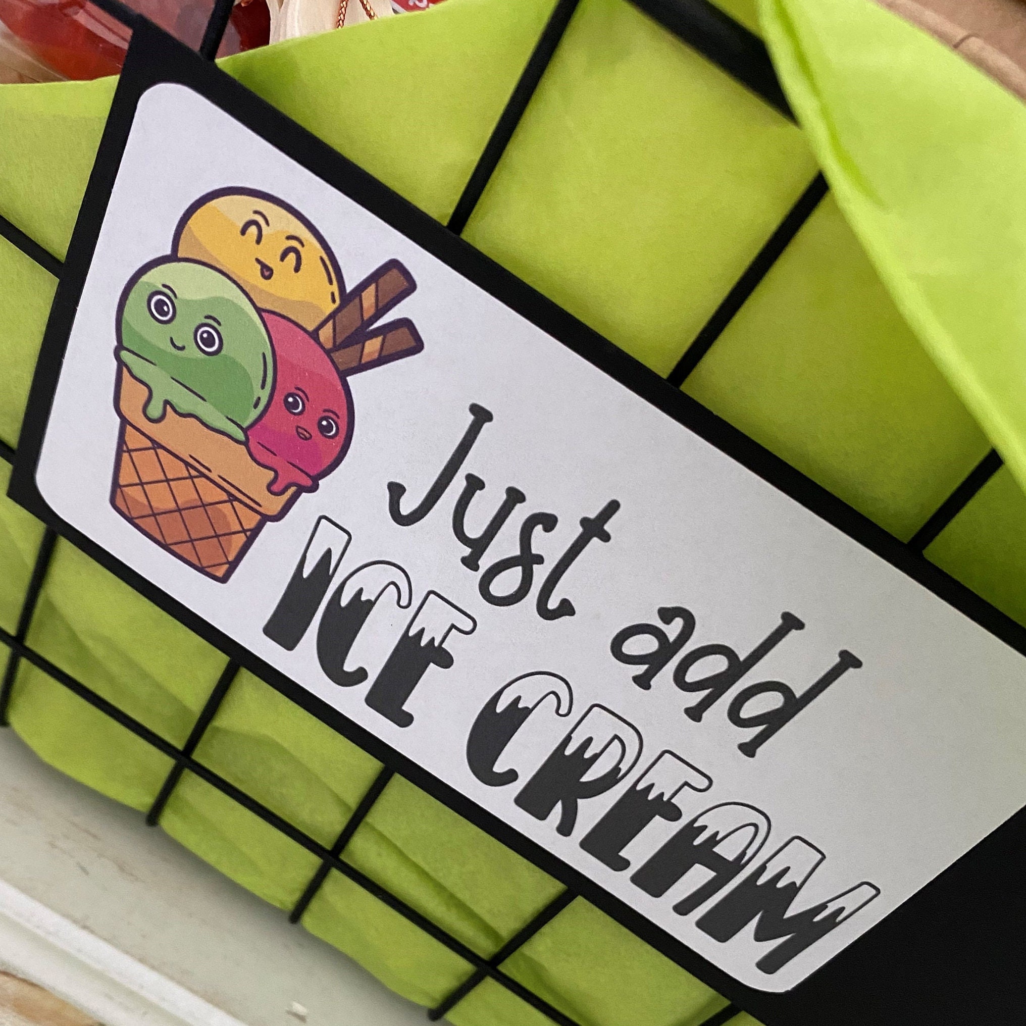 Just Add Ice Cream Gift Basket | Family Gift Baskets | Family Fun Night ...