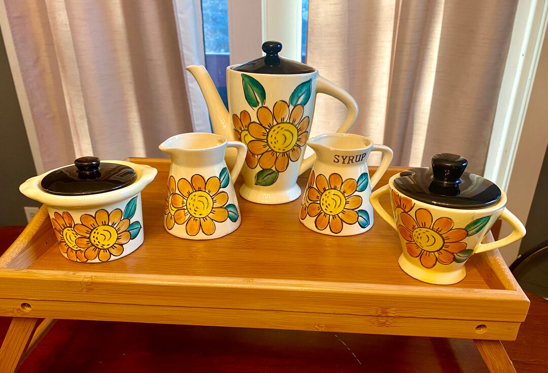Vintage Japanese Sunflower Tea and Breakfast Set Etsy