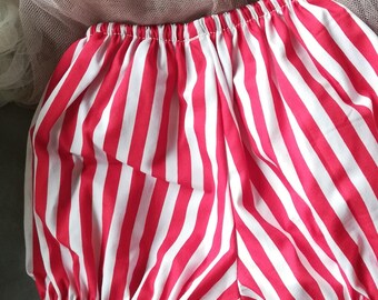 Baby bloomer red and white circus theme cake smash outfit