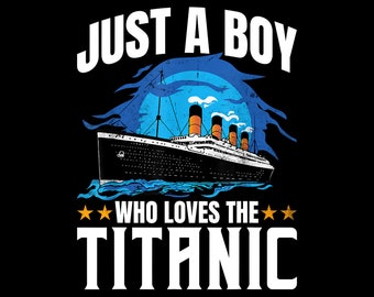 Boys who just love the RMS Titanic Digital PNG