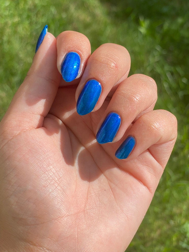 Maxwell Artisan Nail Polish Bright Royal Blue Etsy