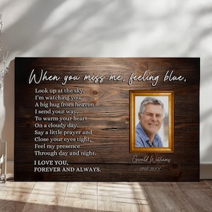 Memorial Photo Canvas, Personalized Sympathy Gift, Loss Remembrance Art, Bereavement Keepsake, Custom Tribute Canvas, Memory Wall Decor