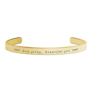 ¡Sigue adelante, hermosa niña! Afirmación positiva inspiradora, regalo de aliento para la vuelta al cole, brazalete para hija o sobrina.