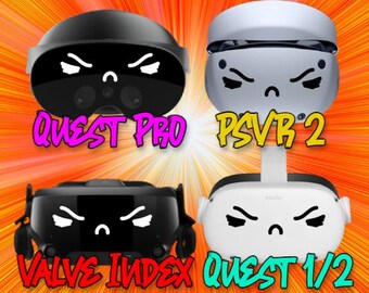 UwU Angry - Meta Quest 2 -  Meta Quest Pro - Meta Quest 3 - PSVR2 - Valve Index - Decals - Black & Pink