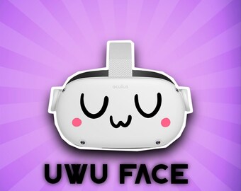 UwU Face - Oculus Quest 2 - Decals - Black & Pink