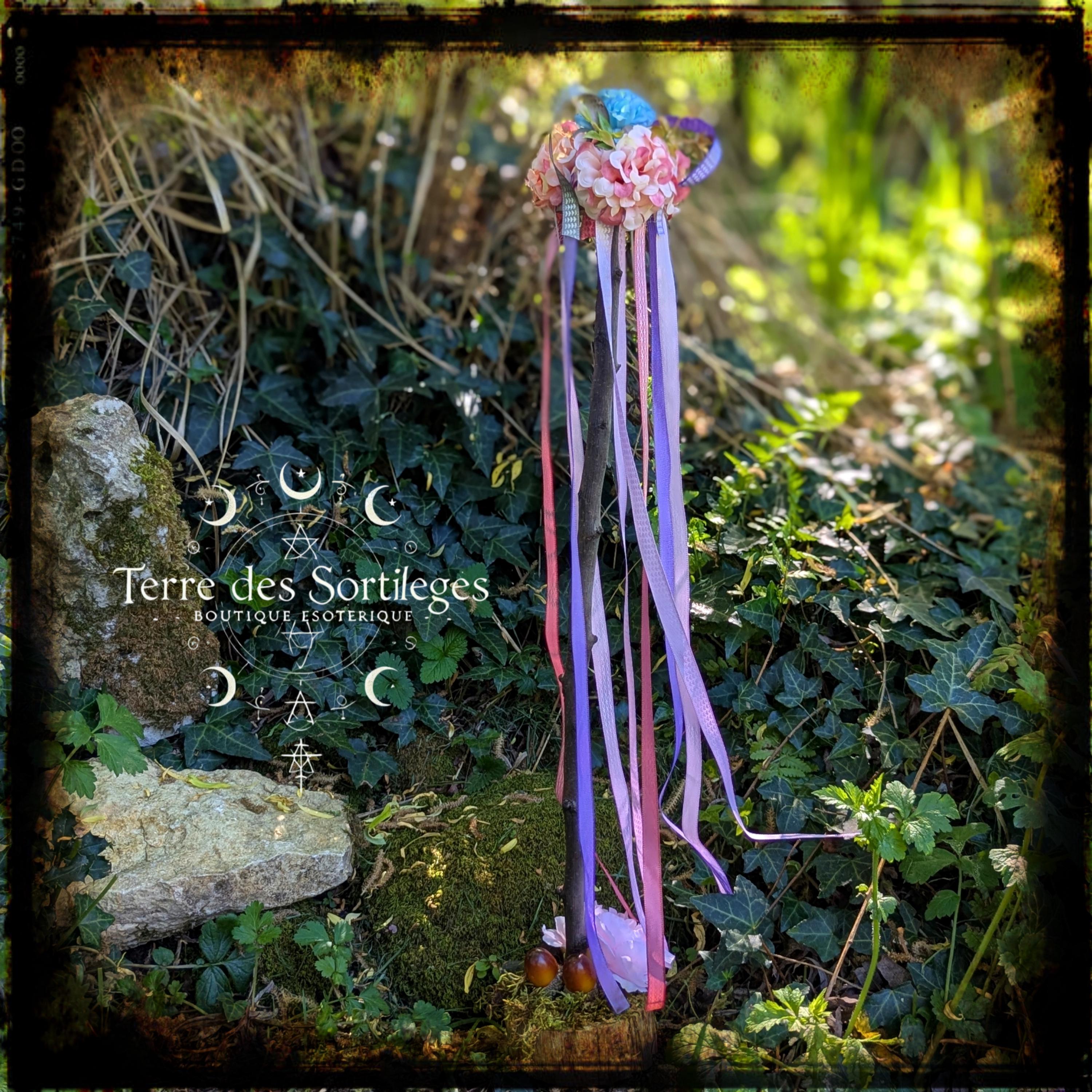 Maypole Wood Handcrafted Pear Wood Maypole With Ribbons. Beltane Decoration, Pagan ...