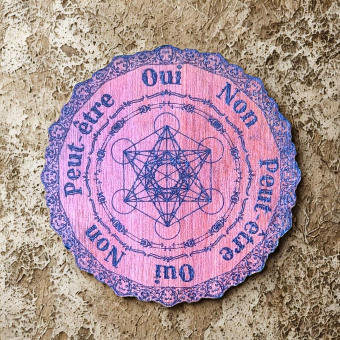 Planche Ouija Pendule En Bois Noir – Table De Divination 30 Cm Avec Lettres Et Chiffres, Outil ésotérique