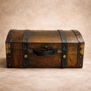 Antieke houten heksenkist, 42 cm, esoterische kist, ritueel altaar, magische opbergruimte, grimoire, krachtige mystieke kist, occulte decoratie