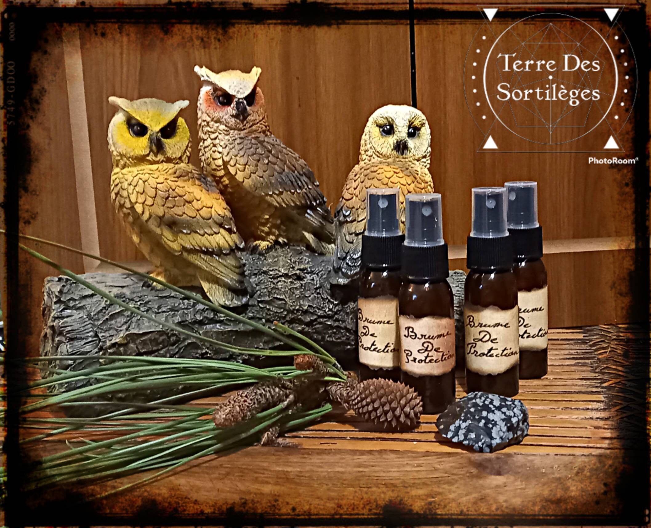 Brume de Protection - Pin Cyprès Obsidienne Mouchetée Spray Purification Rituel