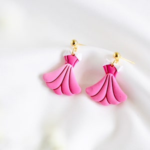 Aurora inspired clay earrings | Floral clay earrings | sleeping beauty clay earrings | princess theme inspire back to school earrings