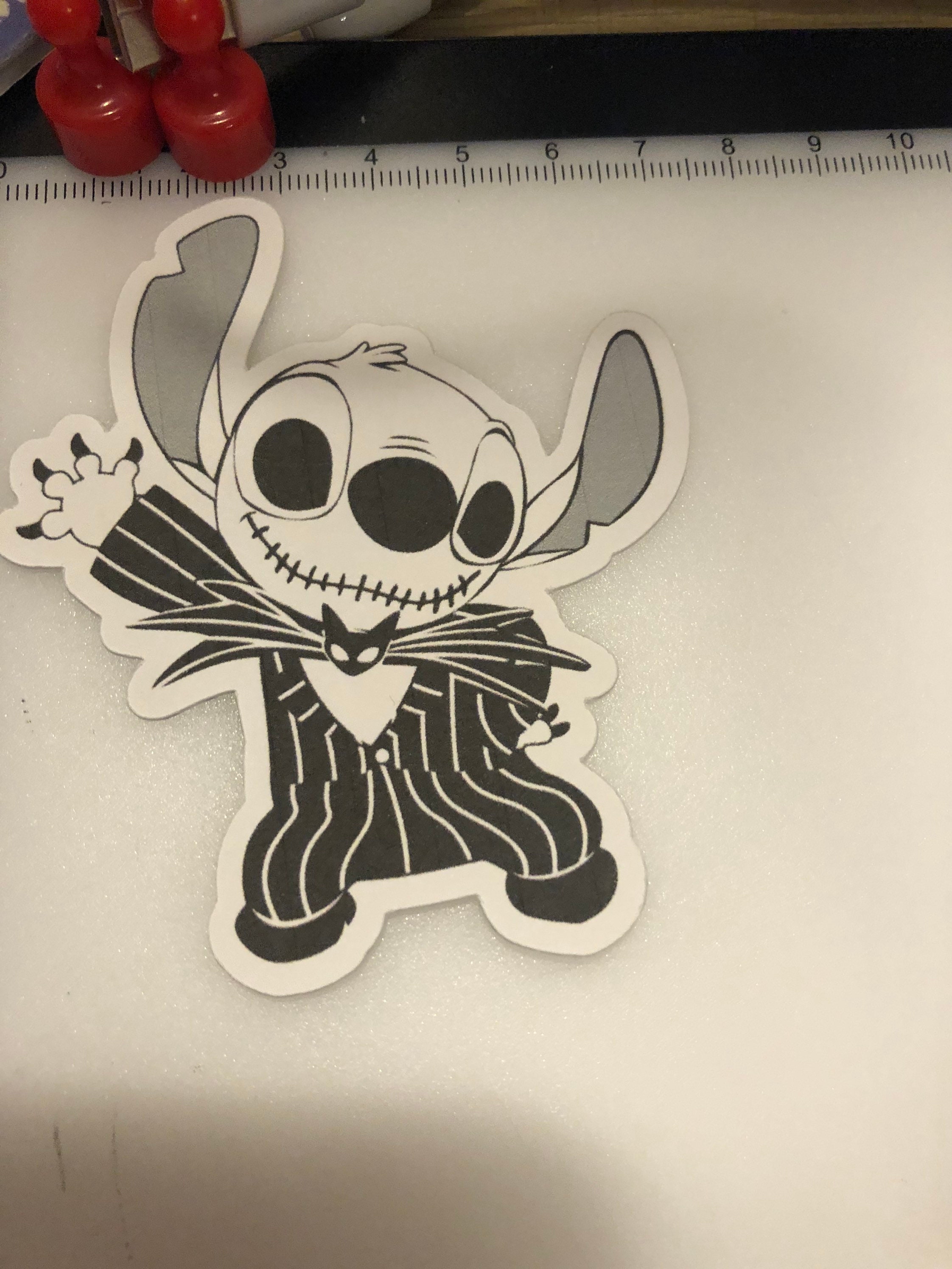 Stitch jack skellington waterproof sticker Lilo and stitch Etsy