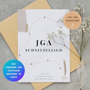 JGA scavenger hunt regardless of location · Challenges, tasks and missions for the bachelorette party · JGA games women · to print out