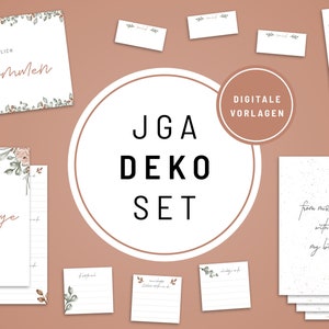 Set di decorazioni JGA per donne · Modelli da stampare · Kiss the Miss Goodbye · Cartello di benvenuto per addio al celibato · Segnaposti e immagini con scritte
