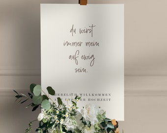 Hochzeit Willkommenschild Spruch Boho Design | 40 x 60 cm | Direkter Download | Zum Selbstausdrucken | Hochzeitsschild Leinwand Acryl
