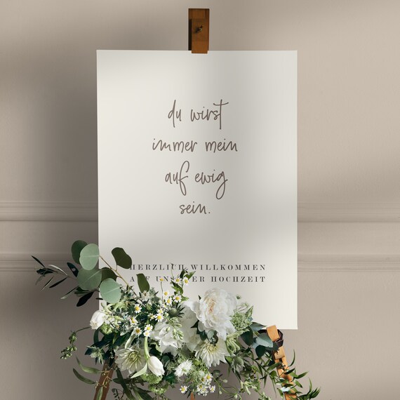 Hochzeit Willkommenschild Spruch Boho Design 40 X 60 Cm Etsy
